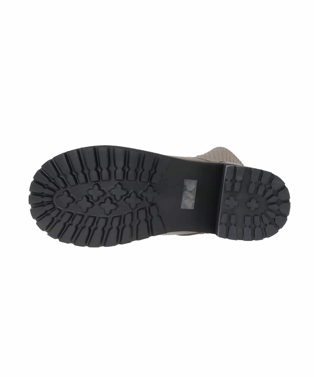 OZ6LA11089 eur3(エウルキューブ) 【la farfaコラボ】リブジョイントスタッズブーツ モカ(84)