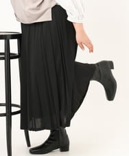 OZ6LD10089 eur3(エウルキューブ) 【幅広さんOK！ワイズ4E】スクエアストレッチショートブーツ ブラック