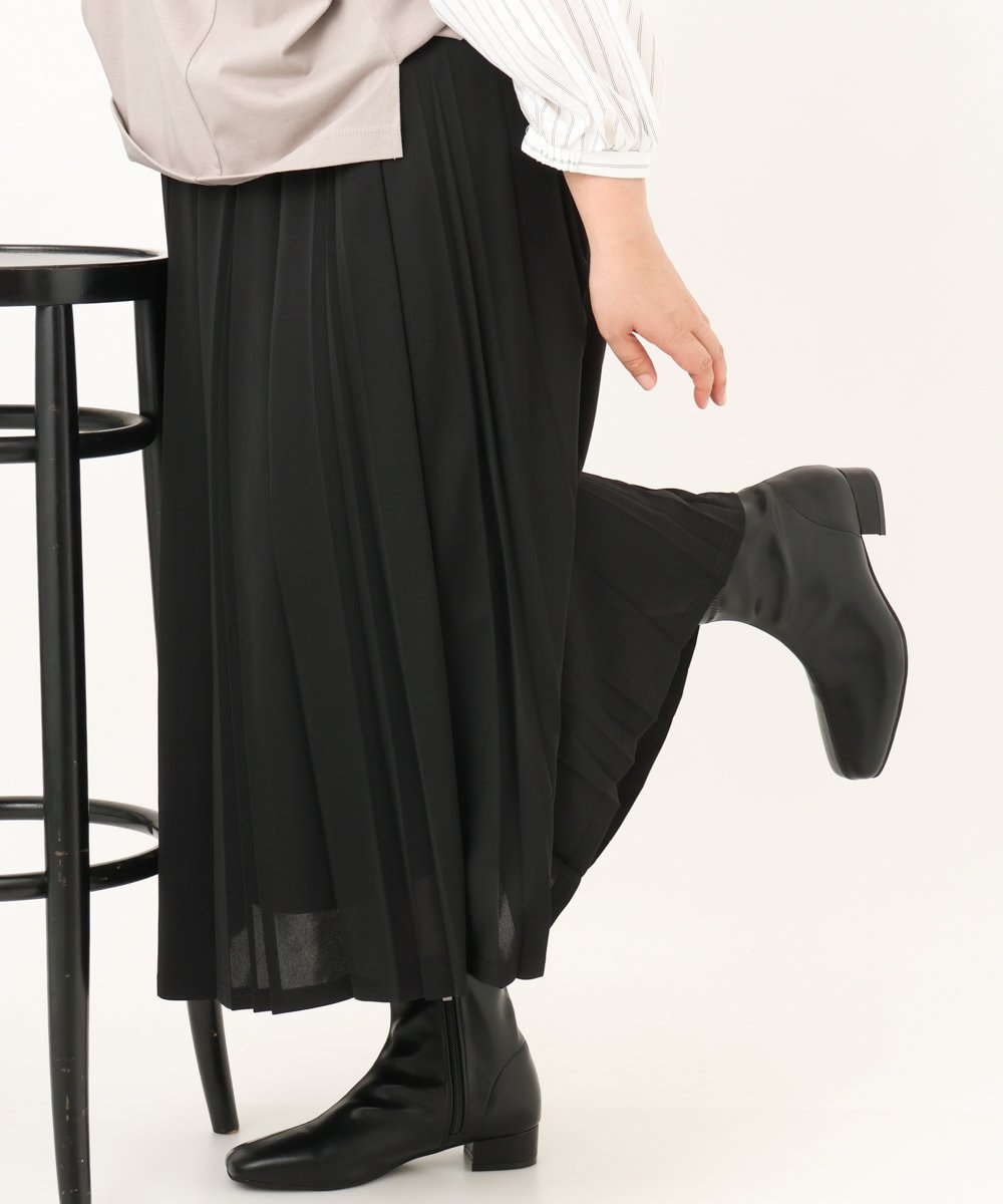 OZ6LD10089 eur3(エウルキューブ) 【幅広さんOK！ワイズ4E】スクエアストレッチショートブーツ ブラック