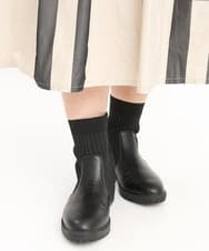 OZ6LS09089 eur3(エウルキューブ) ニットショートブーツ ブラック(94)
