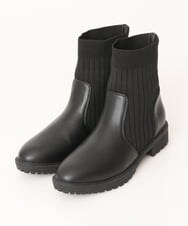 OZ6LS09089 eur3(エウルキューブ) ニットショートブーツ ブラック(94)