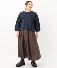 OZ6LV09089 eur3(エウルキューブ) 【雑誌掲載】【幅広さんOK！ワイズ4E】la farfaシューズコラボ！ニットショートブーツ ダークブラウン(87)