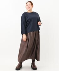 OZ6LV09089 eur3(エウルキューブ) 【雑誌掲載】【幅広さんOK！ワイズ4E】la farfaシューズコラボ！ニットショートブーツ ダークブラウン(87)