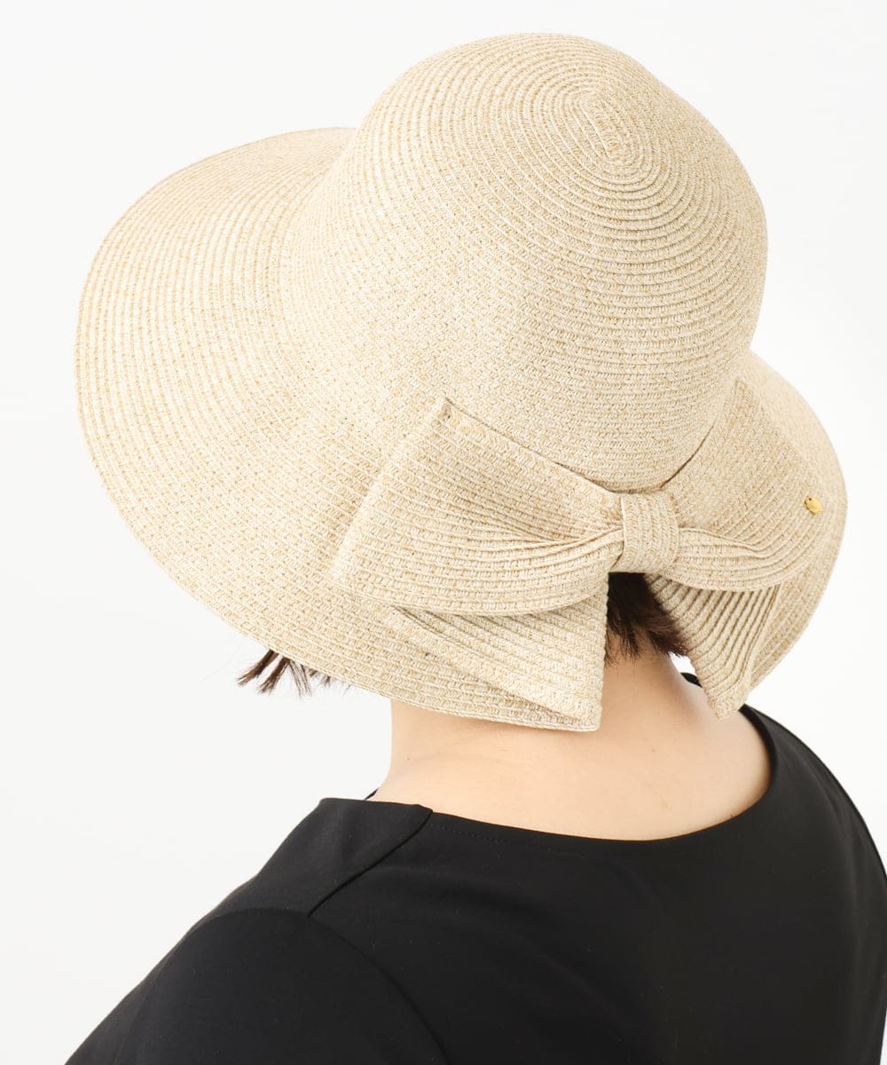 OZ7FA03049 eur3(エウルキューブ) バックリボンスリット麦わらハット アイボリー(80)
