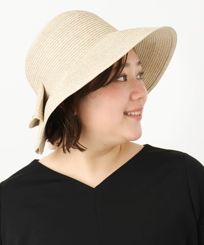 OZ7FA03049 eur3 バックリボンスリット麦わらハット