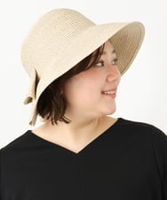 OZ7FA03049 eur3(エウルキューブ) バックリボンスリット麦わらハット アイボリー(80)
