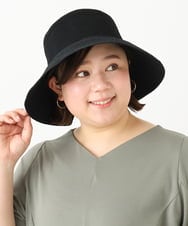 OZ7FA03049 eur3(エウルキューブ) バックリボンスリット麦わらハット ブラック(94)