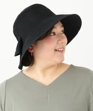 OZ7FA03049 eur3(エウルキューブ) バックリボンスリット麦わらハット ブラック(94)