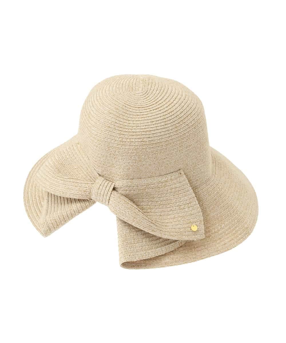 OZ7FA03049 eur3(エウルキューブ) バックリボンスリット麦わらハット アイボリー(80)