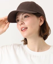 OZ7FD01049 eur3(エウルキューブ) ナチュラルリネンキャップ ダークブラウン