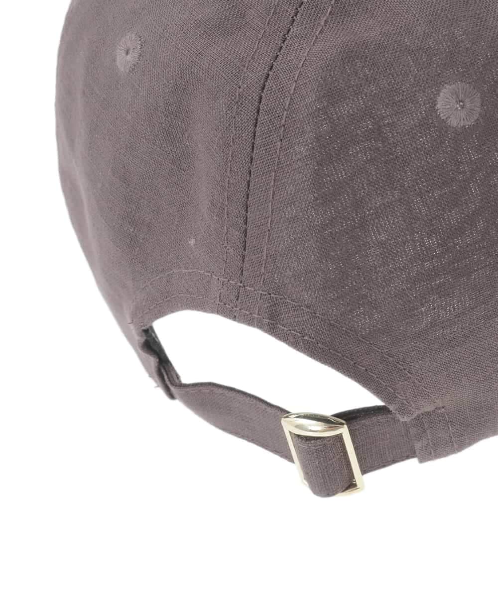 OZ7FD01049 eur3(エウルキューブ) ナチュラルリネンキャップ ダークブラウン