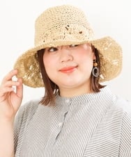 OZ7FS01055 eur3(エウルキューブ) ペーパークロシェハット ベージュ(82)