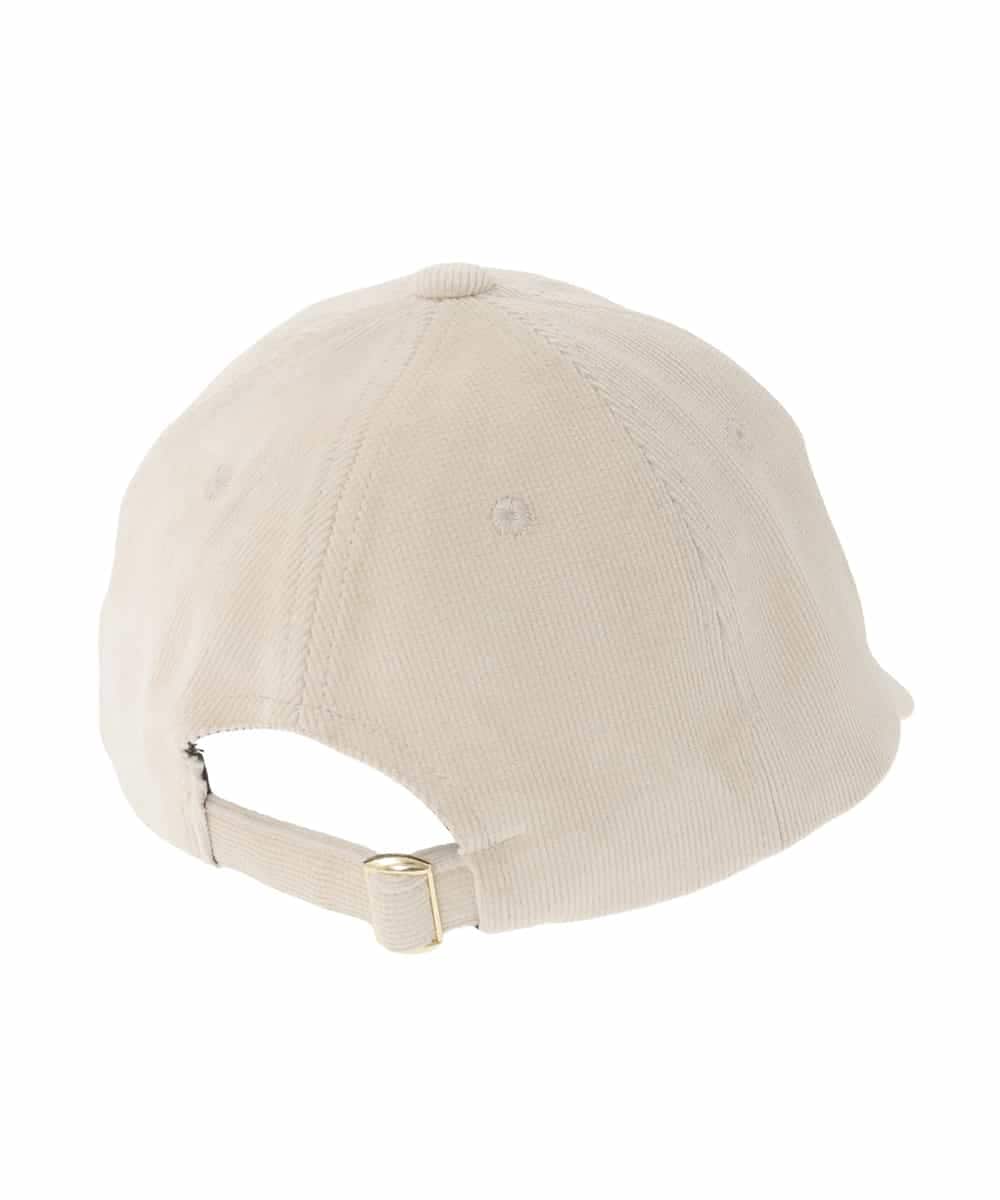 OZ7KD04034 eur3(エウルキューブ) コーデュロイロゴ刺繍キャップ アイボリー