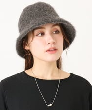 OZ7LA07049 eur3(エウルキューブ) ウール混シャギーハット ダークグレー