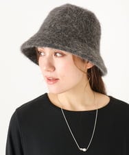 OZ7LA07049 eur3(エウルキューブ) ウール混シャギーハット ダークグレー
