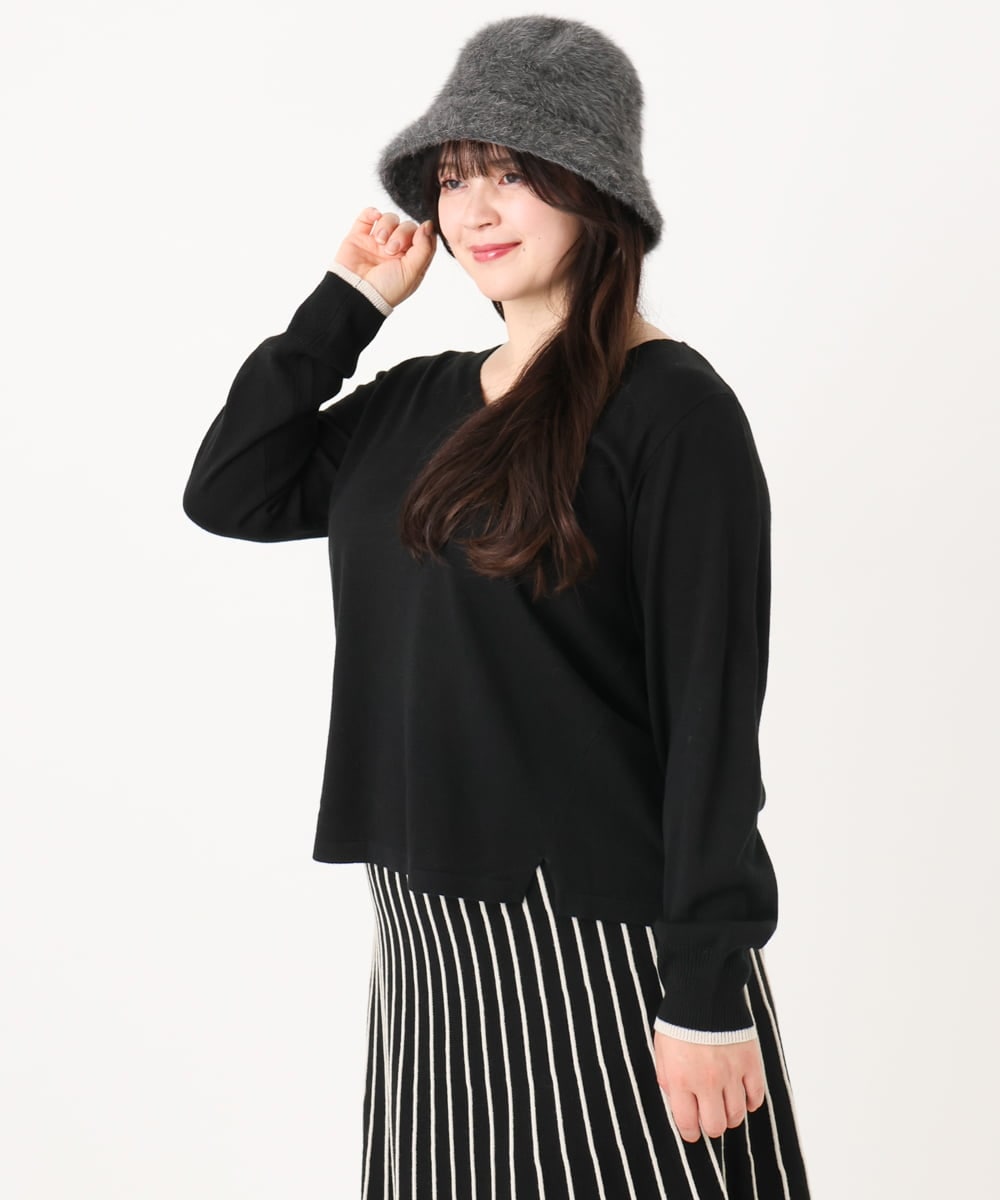 OZ7LV05049 eur3(エウルキューブ) フェイクファーバケットハット ダークグレー(93)