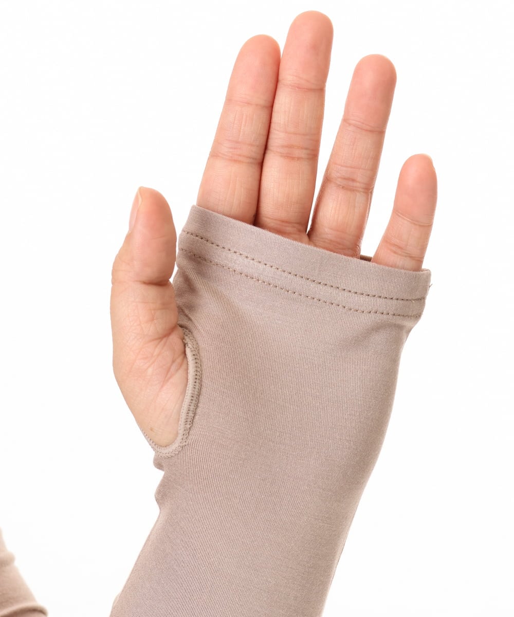 OZTGD01029 eur3(エウルキューブ) 【大きいサイズ/接触冷感/UVカット】アームカバー ベージュ