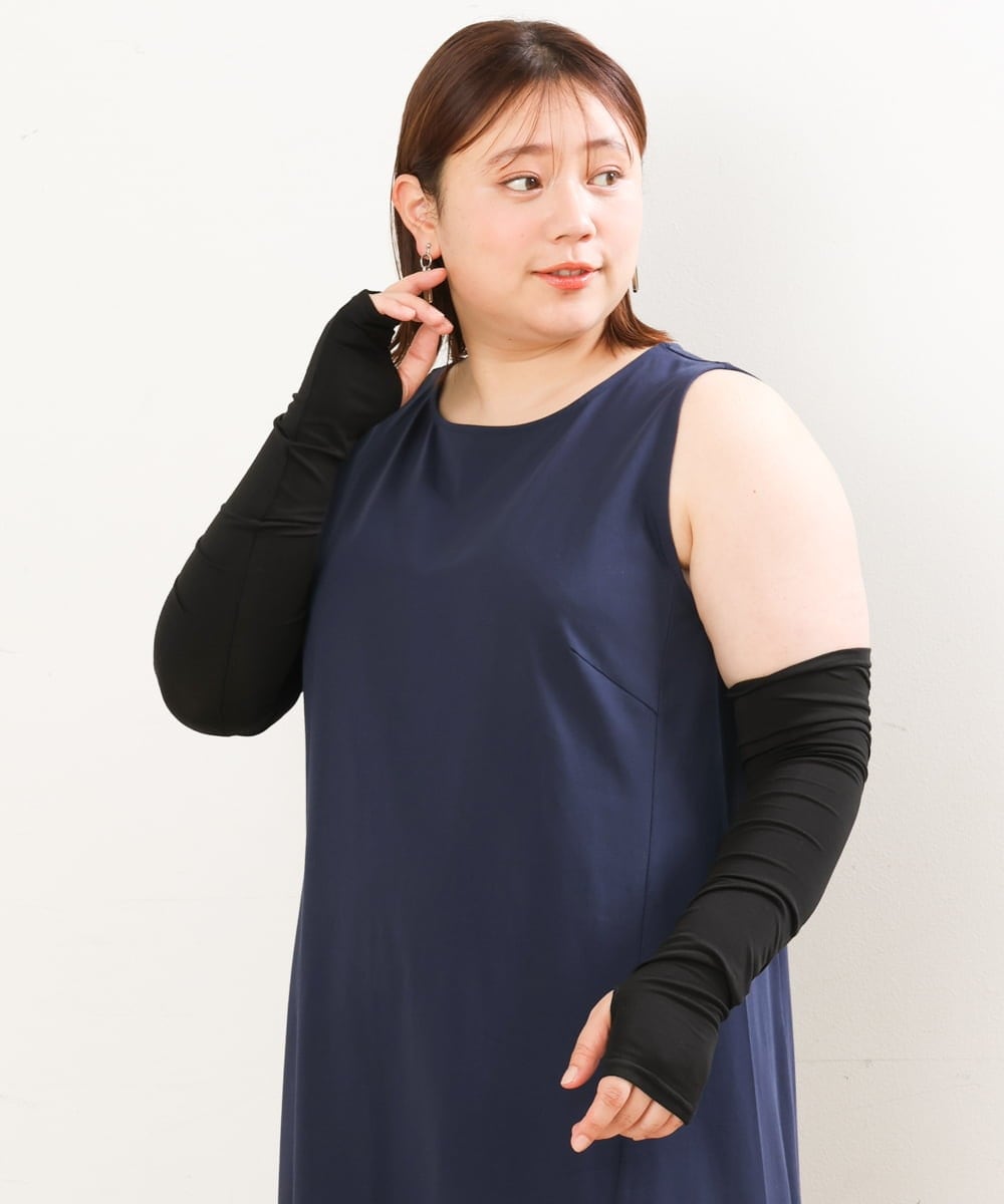 OZTGS01025 eur3(エウルキューブ) 【接触冷感/UVカット】アームカバー ブラック(94)