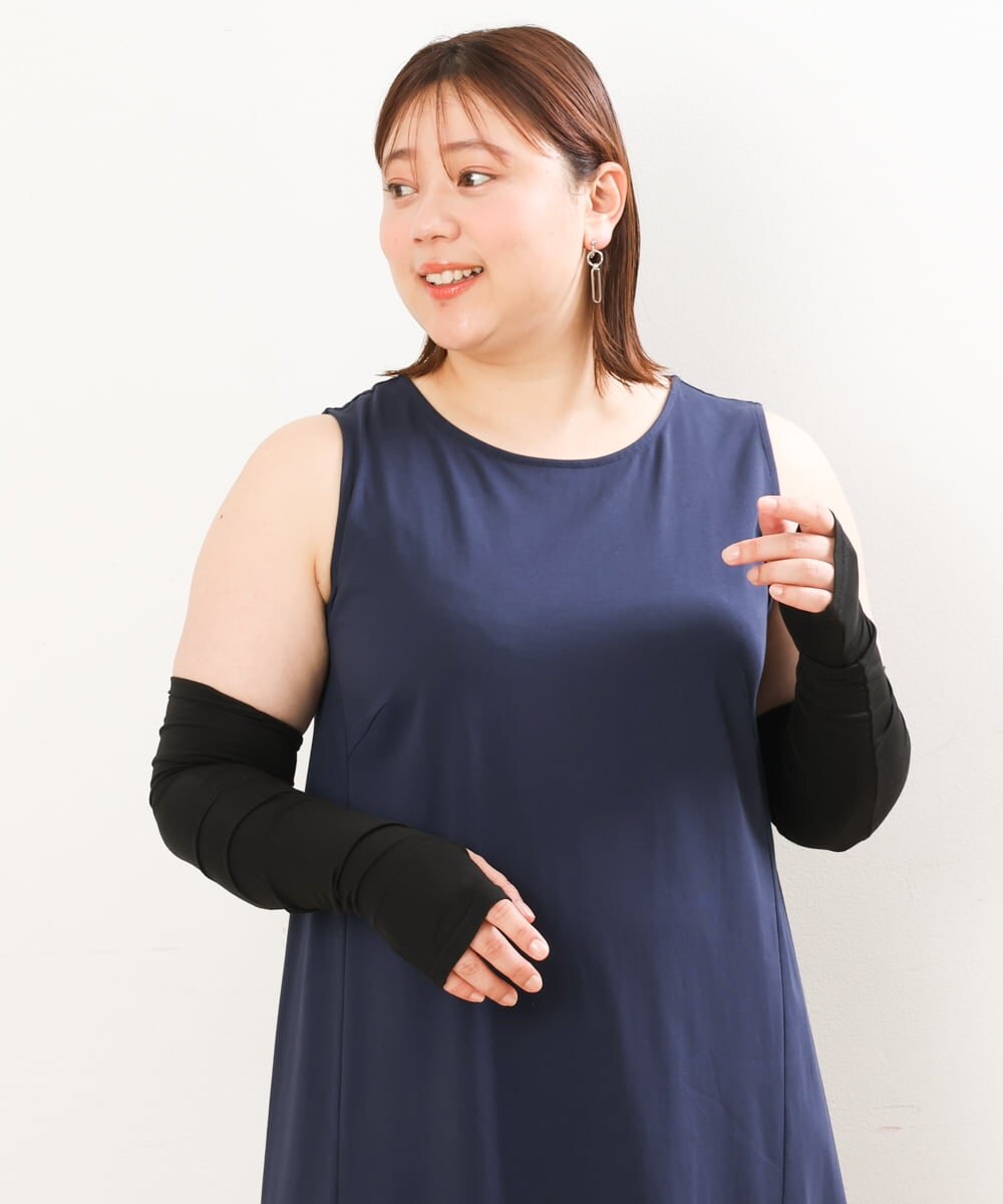 OZTGS01025 eur3(エウルキューブ) 【接触冷感/UVカット】アームカバー ブラック(94)