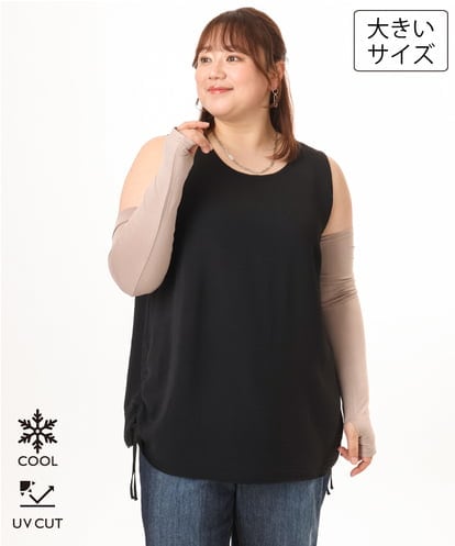 OZTJD01029 eur3 【大きいサイズ/接触冷感/UVカット】アームカバー