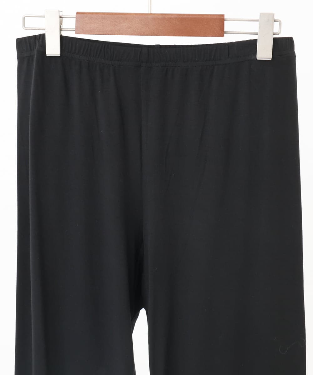 OZUEA01059 eur3(エウルキューブ) 【接触冷感】レースつきレギンス ブラック(94)