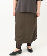 OZUEA01059 eur3(エウルキューブ) 【接触冷感】レースつきレギンス ブラック(94)