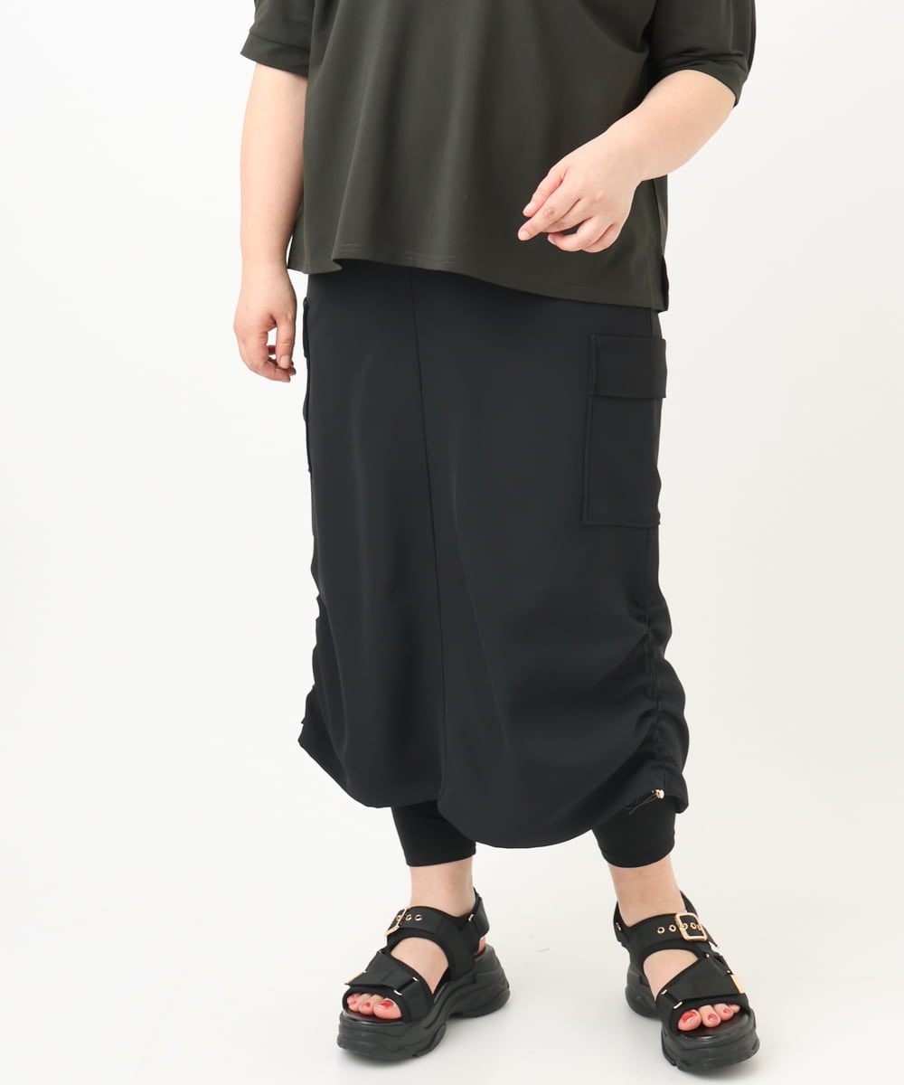 OZUFA04044 eur3(エウルキューブ) 【接触冷感】10分丈レギンス ブラック(94)