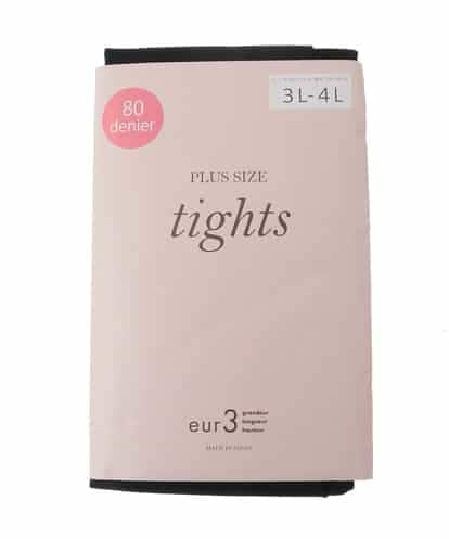 OZYAD01024 eur3 【80デニール】プラスサイズタイツ