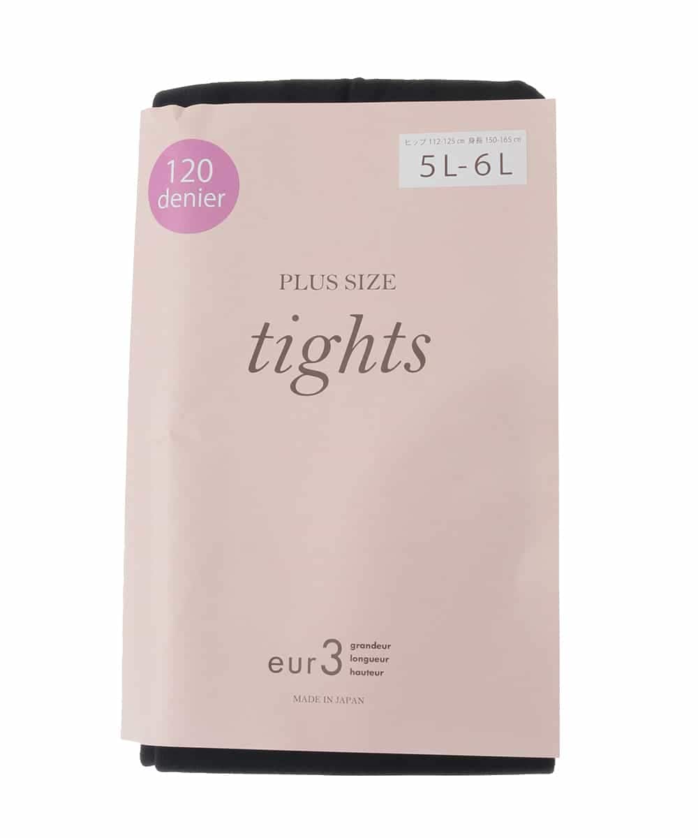 OZYAD02024 eur3(エウルキューブ) 【120デニール】プラスサイズタイツ ブラック