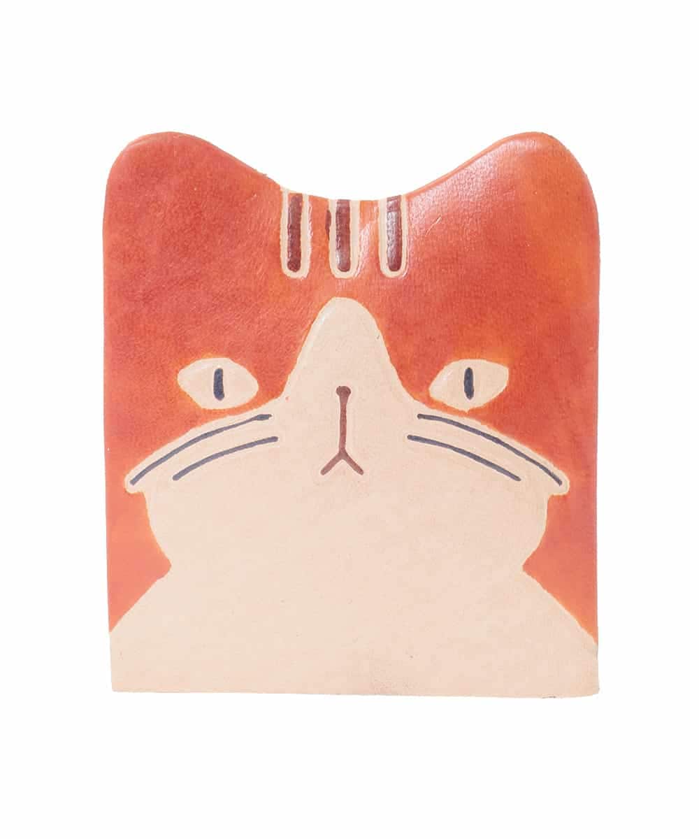 OZYDD01019 eur3(エウルキューブ) 猫スクエアコインケース オレンジ