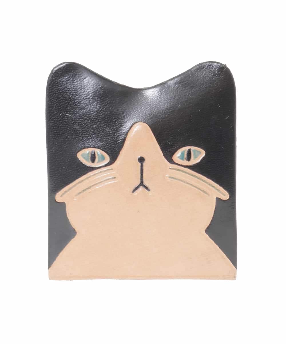 OZYDD01019 eur3(エウルキューブ) 猫スクエアコインケース ブラック