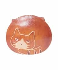 OZYDD02019 eur3(エウルキューブ) 猫ラウンドコインケース キャメル