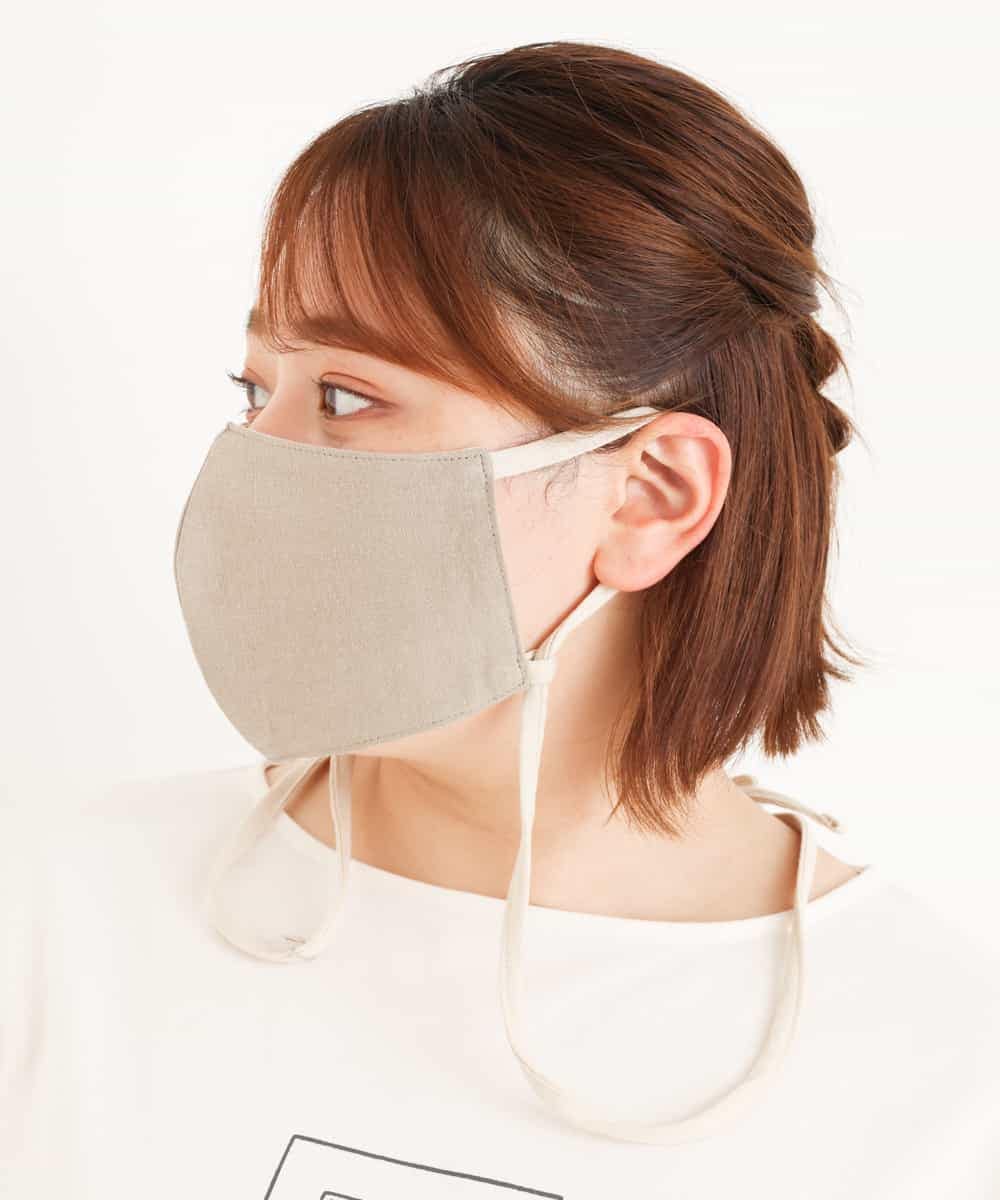 OZYJM13018 eur3(エウルキューブ) 【返品不可】ストラップ付きマスク モカ