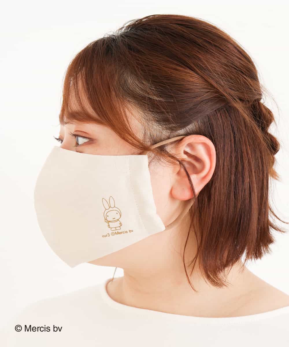 OZYJM52020 eur3(エウルキューブ) 【返品不可】【miffy×eur3】ミッフィープリントマスク ベージュ(82)