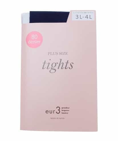 OZYLG10019 eur3 【80デニール】プラスサイズタイツ
