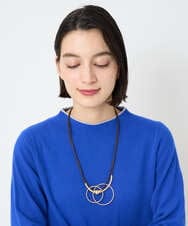 PF2AD04110 GEORGES RECH(小さいサイズ)(メゾン ドゥ サンク)  [日本製]メタルリングネックレス ゴールド