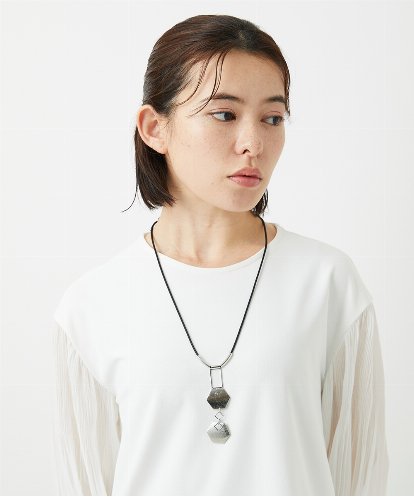 PF2EE03098   [日本製]ロッカクメタリックネックレス