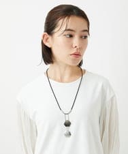 PF2EE03098 GEORGES RECH(小さいサイズ)(メゾン ドゥ サンク)  [日本製]ロッカクメタリックネックレス シルバー
