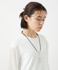 PF2EE03098 GEORGES RECH(小さいサイズ)(メゾン ドゥ サンク)  [日本製]ロッカクメタリックネックレス シルバー