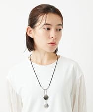 PF2EE03098 GEORGES RECH(小さいサイズ)(メゾン ドゥ サンク)  [日本製]ロッカクメタリックネックレス シルバー