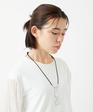 PF2EE03098 GEORGES RECH(小さいサイズ)(メゾン ドゥ サンク)  [日本製]ロッカクメタリックネックレス シルバー