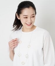 PF2GT01150 GEORGES RECH(小さいサイズ)(メゾン ドゥ サンク) [日本製]メタルパーツロングネックレス シルバー