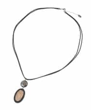 PF2JQ03150 GEORGES RECH(小さいサイズ)(メゾン ドゥ サンク) リバーシブルトップネックレス ブラック