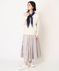 PF3AB56130 GEORGES RECH(小さいサイズ)(メゾン ドゥ サンク) GRロゴ大判ウールスカーフ マスタード