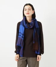 PF3AD09090 GEORGES RECH(小さいサイズ)(メゾン ドゥ サンク) ウールチェックストール レッド系