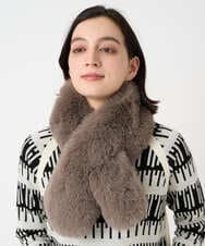 PF3AD10090 GEORGES RECH(小さいサイズ)(メゾン ドゥ サンク) フェイクファーティペット ダークグレー