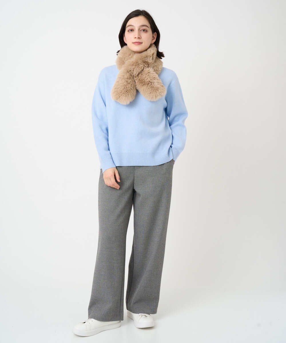 PF3AD10090 GEORGES RECH(小さいサイズ)(メゾン ドゥ サンク) フェイクファーティペット ダークグレー