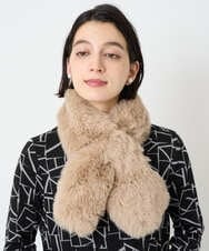 PF3AD10090 GEORGES RECH(小さいサイズ)(メゾン ドゥ サンク) フェイクファーティペット ダークグレー