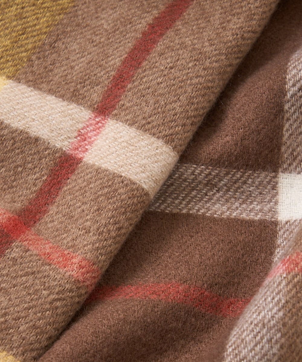 PF3AD12080 GEORGES RECH(小さいサイズ)(メゾン ドゥ サンク) カシミヤタッチ大判チェックストール ネイビー系