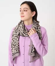 PF3AD14130 GEORGES RECH(小さいサイズ)(メゾン ドゥ サンク) レオパードウールストール ライトグレー系